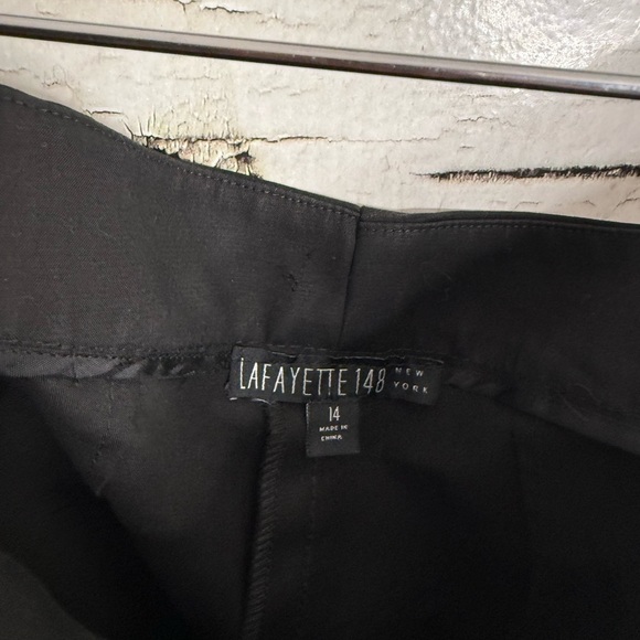 Lafayette 148 Barrow straight leg dress pants size 14 black - Picture 3 of 6